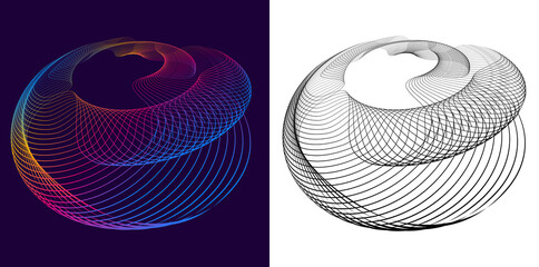 Tech Branding, UI Design, Posters, and Digital Advertising Projects jpg Dynamic Spiral Line Art...