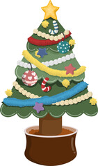 Colorfully Decorated Christmas Tree

