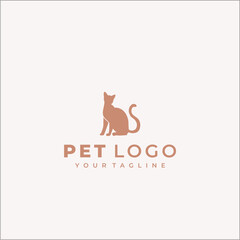 Cat Pet Shop Logo Vector – Cute and Friendly Animal Logo Design