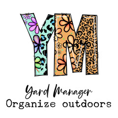 Colorful Yard Manager Logo for Outdoor Organization