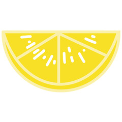 slice of cute lemon fruit