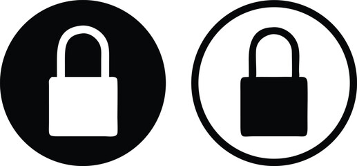 Padlock icon set. Vector illustration