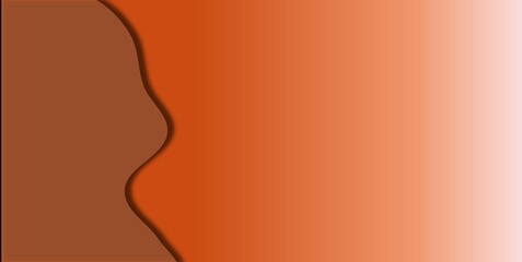 Abstract vector illustration of a woman's profile, featuring flowing hair and a stylish design