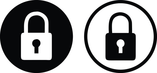 Padlock icon set. Vector illustration