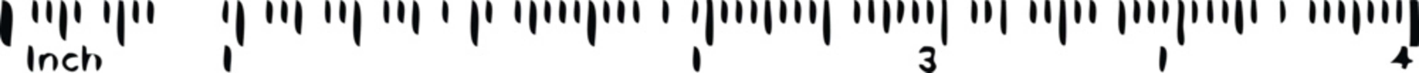 Ruler inch scale vector illustration