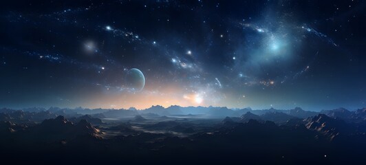 Fototapeta premium Galaxy Version of orange leaf world, ai generative