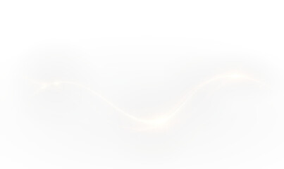 Glitter, light, twirl, wave, magic in a golden glowing swirl. PNG with transparent background,...