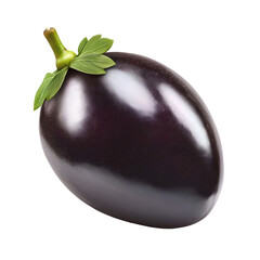 Isolated fresh eggplant vegetable food healthy diet nutrition recipe on transparent background