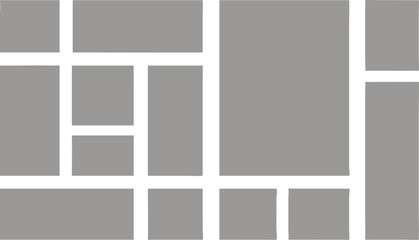 Collage template frames. Vector illustration