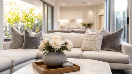 Fototapeta premium Fresh green leaf with water droplets falling into a glass bottle, symbolizing natural purity and herbal essence