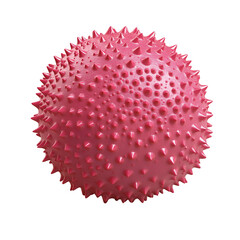 Pink spiky ball massage therapy fitness equipment health and wellness on transparent background