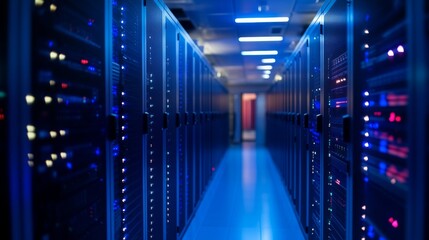 Futuristic illustration of edge computing technology with data processing nodes, digital cloud networks, and real-time information exchange at the network edge for smart cities, iot, and next-gen conn