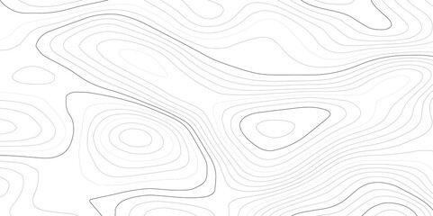 The concept of a conditional geography scheme and the terrain path. Topographic map. Geographic mountain relief. Abstract lines background. Contour maps. Vector illustration.