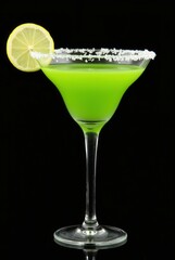 Zesty Citrus Cocktail: A vibrant, refreshing cocktail in an elegant glass, garnished with a lemon slice. Evoking a sense of sophistication.