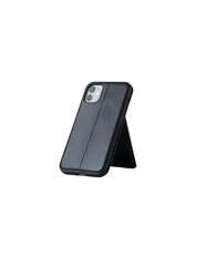Black leather phone case stand for smartphone