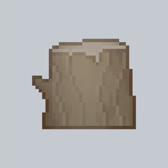 cut tree log in pixel art style