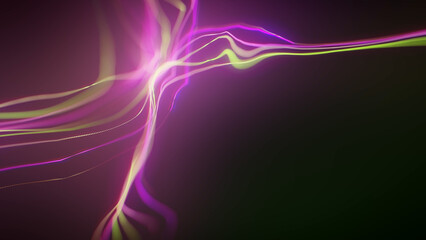 Abstract Glowing Swirling Light Wallpaper/ Illustration of colorful and vivid swirling lights trail wallpaper and glowing particles