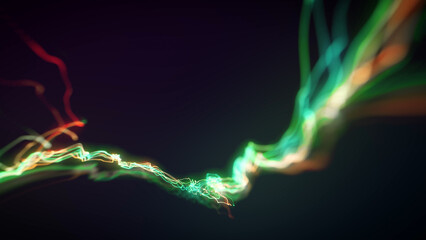 Vivid swirl lights Trails Background/ Illustration of colorful and vivid swirling lights trail wallpaper and glowing particles