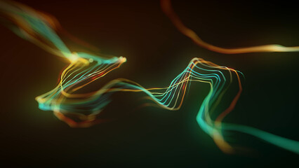Colorful Swirling Light Background/ Illustration of colorful and vivid swirling lights trail wallpaper and glowing particles