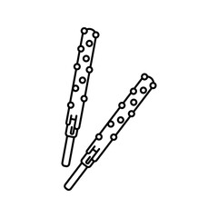 White Chocolate Stick Outline style, biscuit sticks dipped in white chocolate with choco chips, perfect for desserts and snack branding.