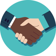 Diverse hands shaking business deal agreement