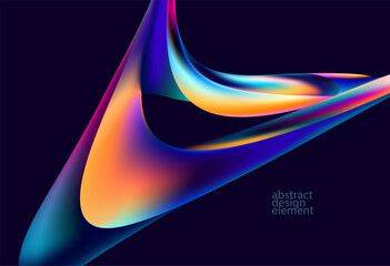 Fototapeta na wymiar Abstract background of fluid iridescent shape. Colorful liquid vector wallpaper.
