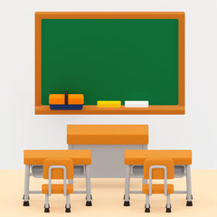 デフォルメされた可愛い教室