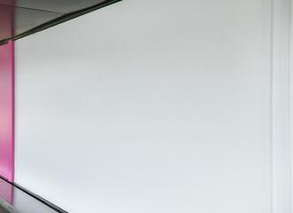 Mockup image of Blank white color wall for street advertising posters empty canvas Outdoor.