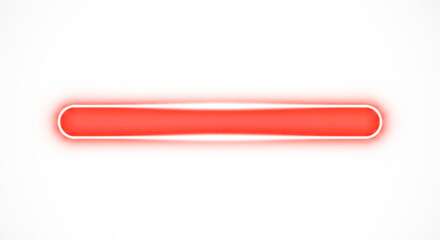 Red glowing element shaped like an elongated horizontal capsule with vivid light and a transparent outline.