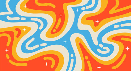Flat design colorful psychedelic background