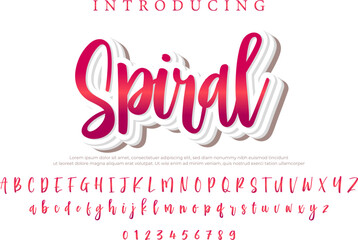 Spiral Font – Stylish Script Typeface with Bold Modern Brush Lettering