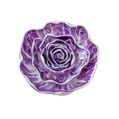 Obraz premium Purple Cabbage Rose Artistic Glass Sculpture Detail