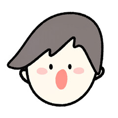 Boy with surprised face