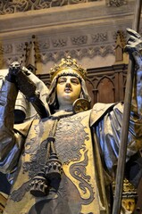 Fototapeta premium Seville, Spain 03.24.2019: statue in Christopher Columbus tomb in Seville