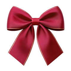 Elegant Ruby Red Satin Bow with Bright Highlights Perfect for Gift Wrapping and Holiday Decorations