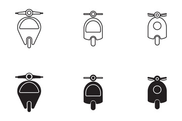 motorcycle icon sheet vector.