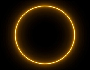 Glowing yellow circle on black