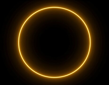 Glowing yellow circle on black