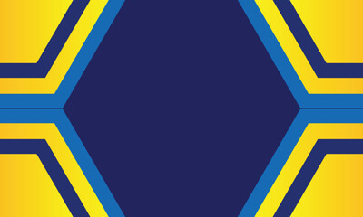 Vibrant abstract hexagonal frame design with bold yellow, navy, and blue colors. Ideal for digital templates, business graphics, tech banners, and professional presentation backgrounds.