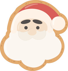 Confused Expression Santa Claus Cookie

