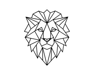 Geometric lion head low poly vector illustration © Sumondesigner_42