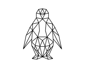 Geometric penguin vector illustration