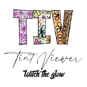 Colorful Floral Leopard Print Design for T-Shirt or Apparel
