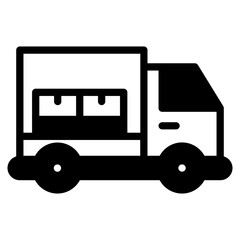 Truck outline mixed icon