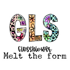 Colorful GLS Melt the Form Design with Flowers and Leopard Print