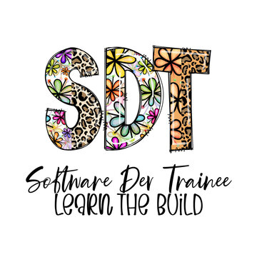 Colorful SdT Design Software Dev Trainee Learn the Build