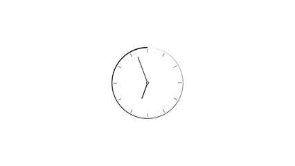 Abstract clock icon illustration. Digital and analog clock 24 hours isolated on white background. and creating a stunning illustration.4k illustration