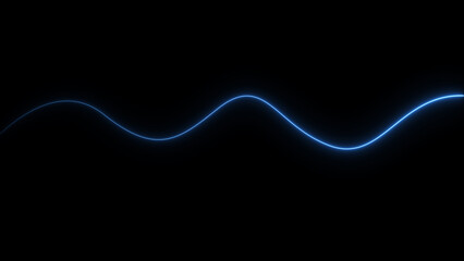 illustration of glowing wave line sliding. abstract neon background. and creating a stunning illustration .4k illustration .	