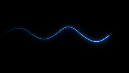illustration of glowing wave line sliding. abstract neon background. and creating a stunning illustration .4k illustration .	