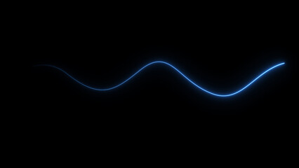 illustration of glowing wave line sliding. abstract neon background. and creating a stunning illustration .4k illustration .	